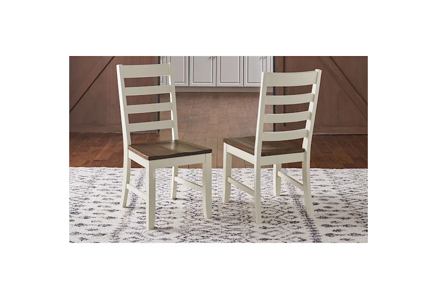 Sun Valley  Ladder Back Side Chair  by AAmerica at Esprit Decor Home Furnishings